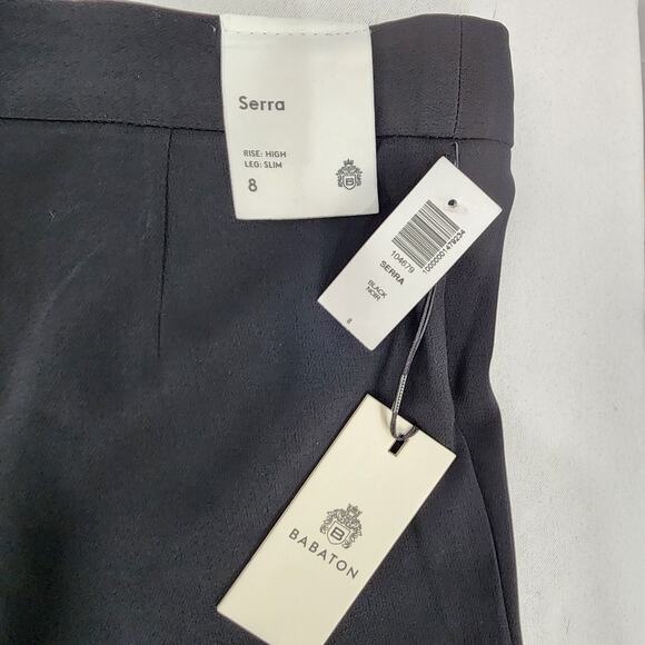 Aritzia Babaton Serra High Rise Slim Pant Black  8 - Picture 9 of 9